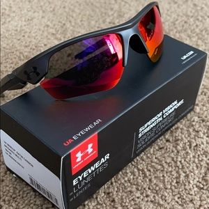 UA windup satin carbon sunglasses